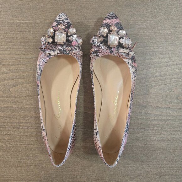 Luiza Barcelos Leather Studded Flats - Picture 1 of 6